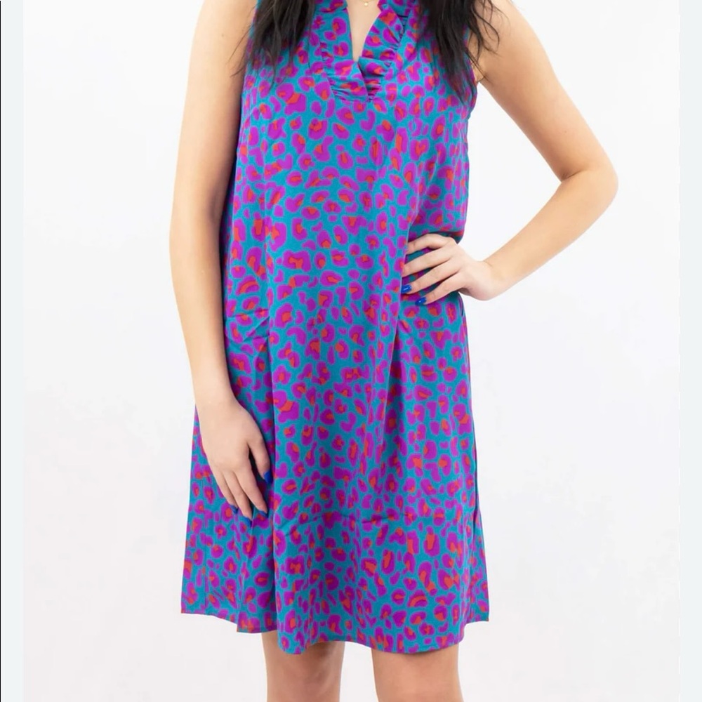 Fun purple and pink leopard dress!